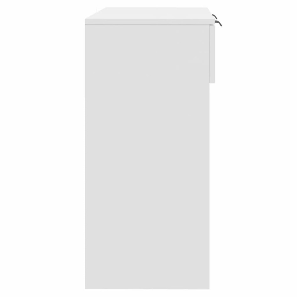 Mesa consola de madera contrachapada blanco 90x36x75