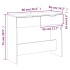 Mesa consola de madera contrachapada blanco 90x36x75