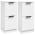Aparadores 2 uds madera contrachapada blanco 30x30x70