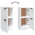 Aparadores 2 uds madera contrachapada blanco 30x30x70