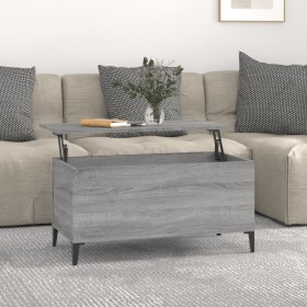 Mesa de centro madera contrachapada gris Sonoma 90x44,5x45