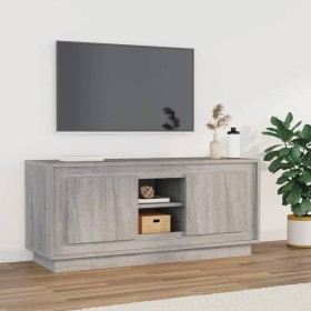 Mueble para TV madera contrachapada gris Sonoma 102x35x45