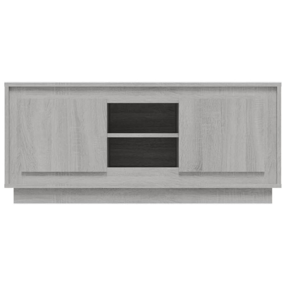 Mueble para TV madera contrachapada gris Sonoma 102x35x45