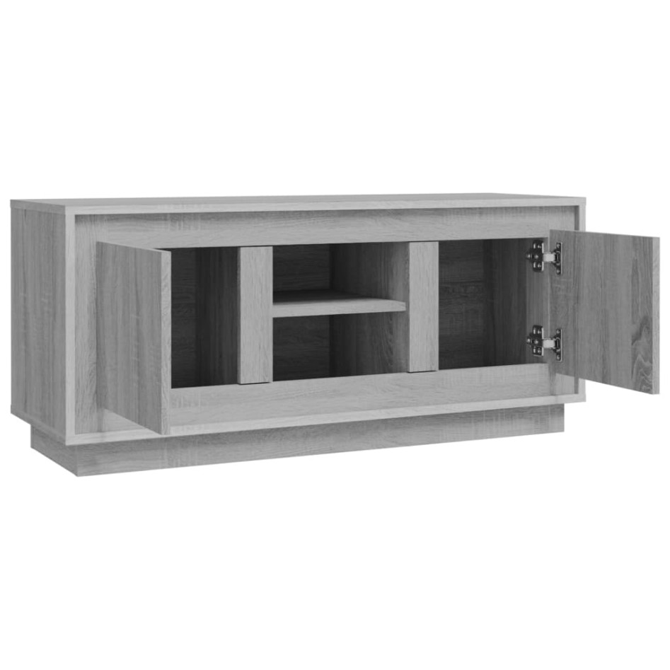 Mueble para TV madera contrachapada gris Sonoma 102x35x45