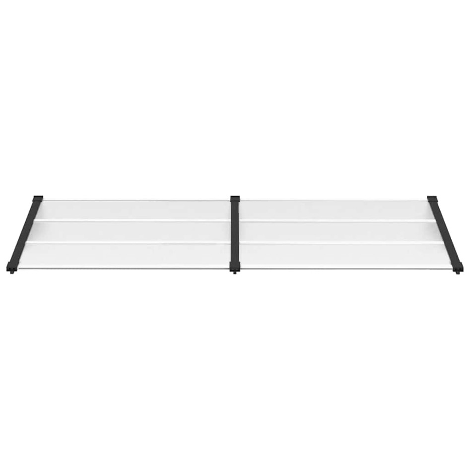 Marquesina puerta policarbonato negro y transparente 239x90