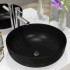 Lavabo redondo de cerámica negro 41,5x13,5
