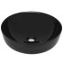 Lavabo redondo de cerámica negro 41,5x13,5