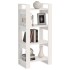 Estantería/divisor espacios madera maciza blanco 60x35x125