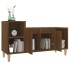 Mueble para TV madera contrachapada marrón roble 100x35x55