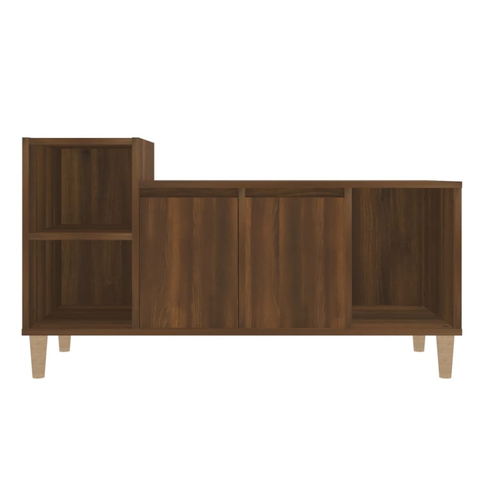 Mueble para TV madera contrachapada marrón roble 100x35x55
