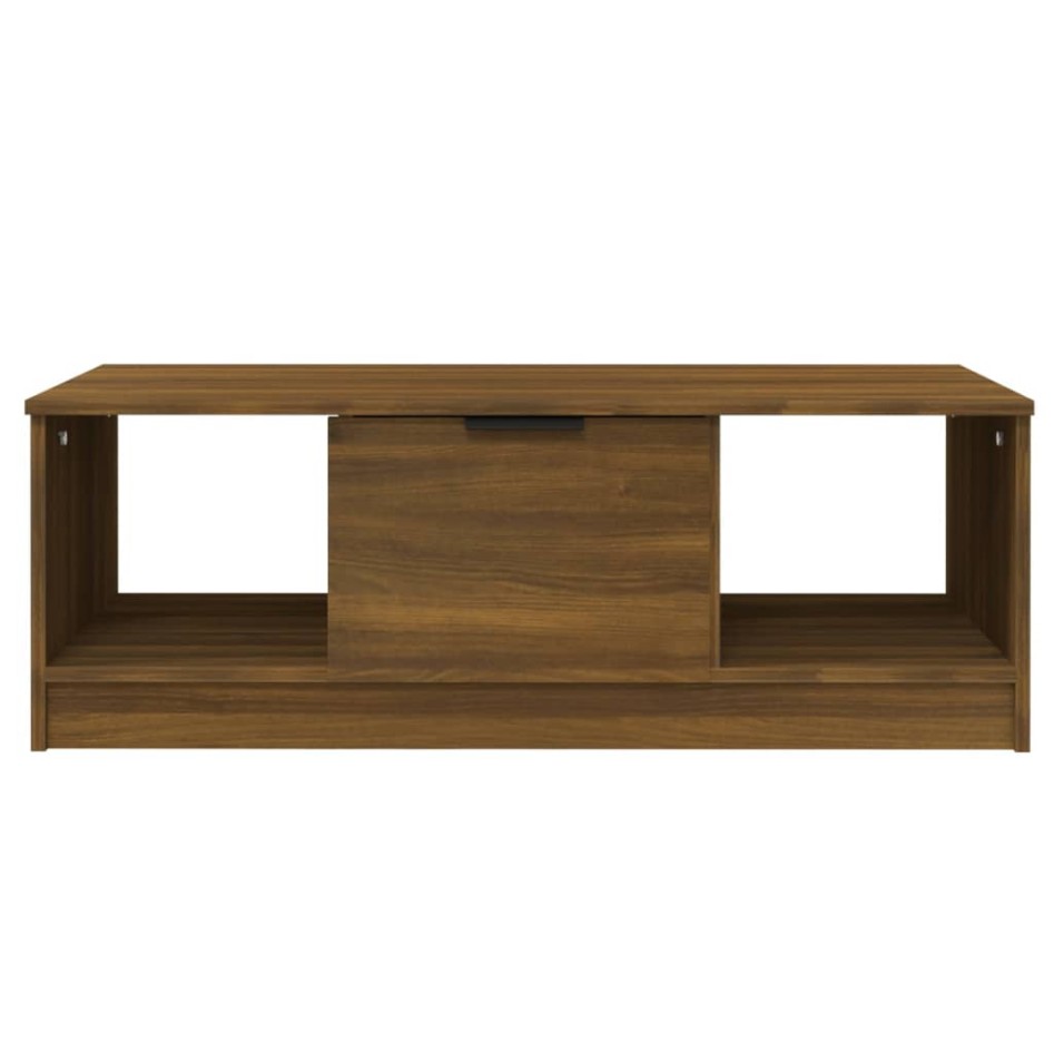 Mesa de centro madera de ingeniería roble marrón 102x50x36