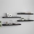 Estantes flotantes de pared 4 uds MDF negro 80x23,5x3,8