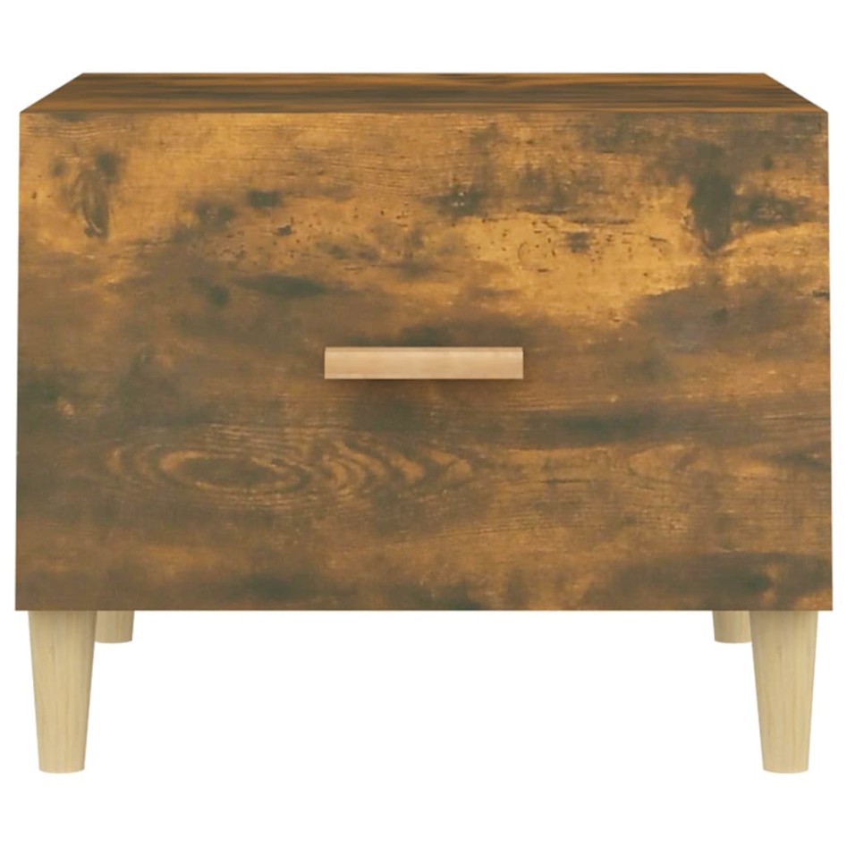 Mesa de centro 2 uds madera ingeniería roble ahumado