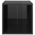 Muebles TV 4 uds madera contrachapada negro brillo 37x35x37