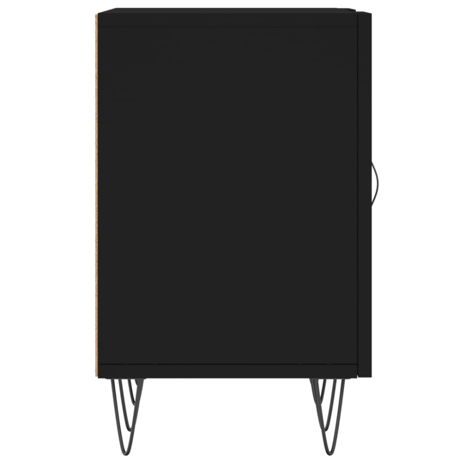 Mueble para TV madera de ingeniería negro 150x30x50