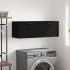 Armario de pared madera de ingeniería negro 100x36,5x35