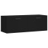 Armario de pared madera de ingeniería negro 100x36,5x35