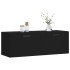 Armario de pared madera de ingeniería negro 100x36,5x35