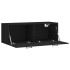 Armario de pared madera de ingeniería negro 100x36,5x35