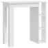 Mesa bar con estante madera contrachapada blanco