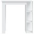 Mesa bar con estante madera contrachapada blanco