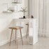 Mesa bar con estante madera contrachapada blanco