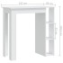 Mesa bar con estante madera contrachapada blanco