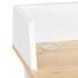 Escritorio blanco y natural 80x50x84