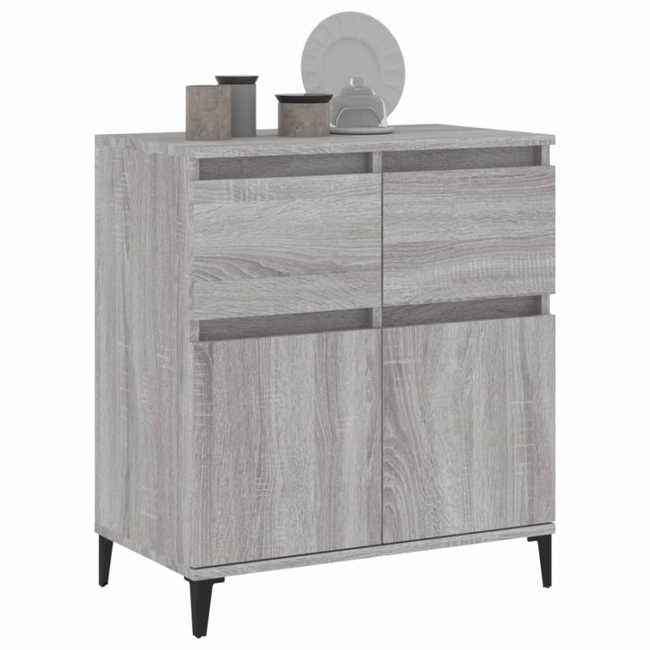 Aparador de madera contrachapada gris Sonoma 60x35x70