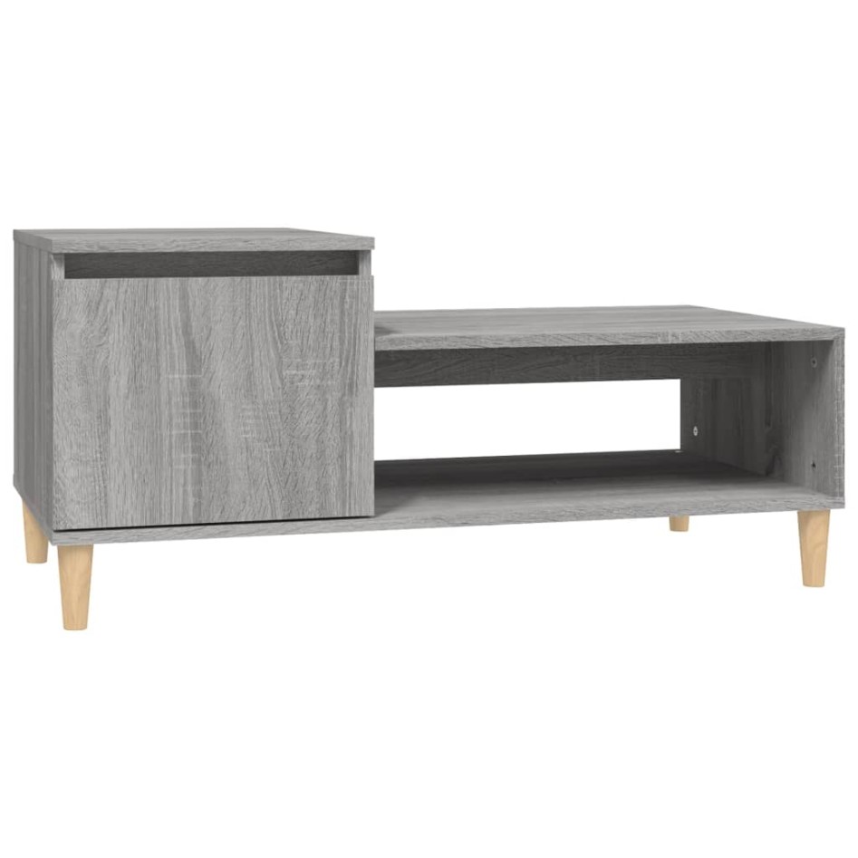Mesa de centro madera contrachapada gris Sonoma 100x50x45