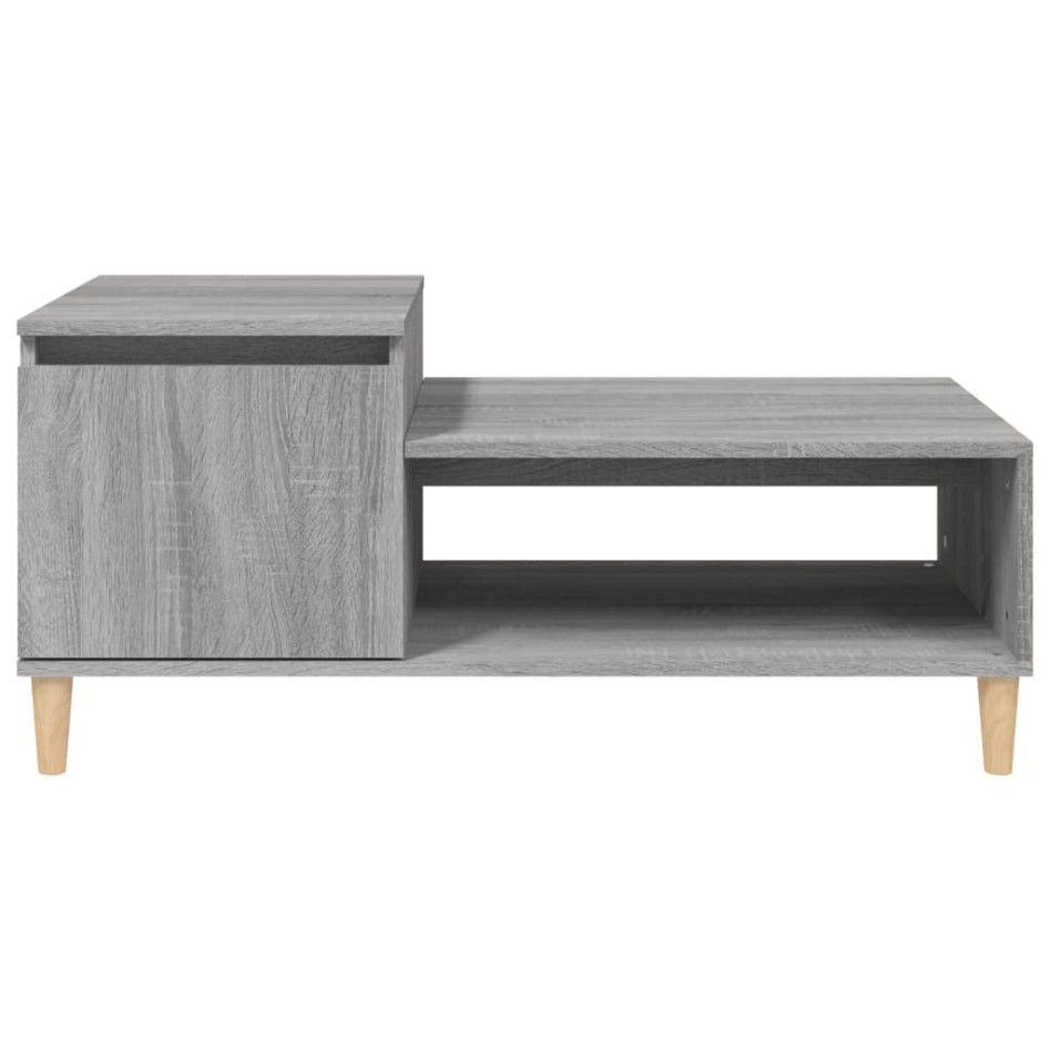 Mesa de centro madera contrachapada gris Sonoma 100x50x45
