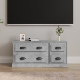 Mueble de TV madera contrachapada gris hormigón 100x35,5x45
