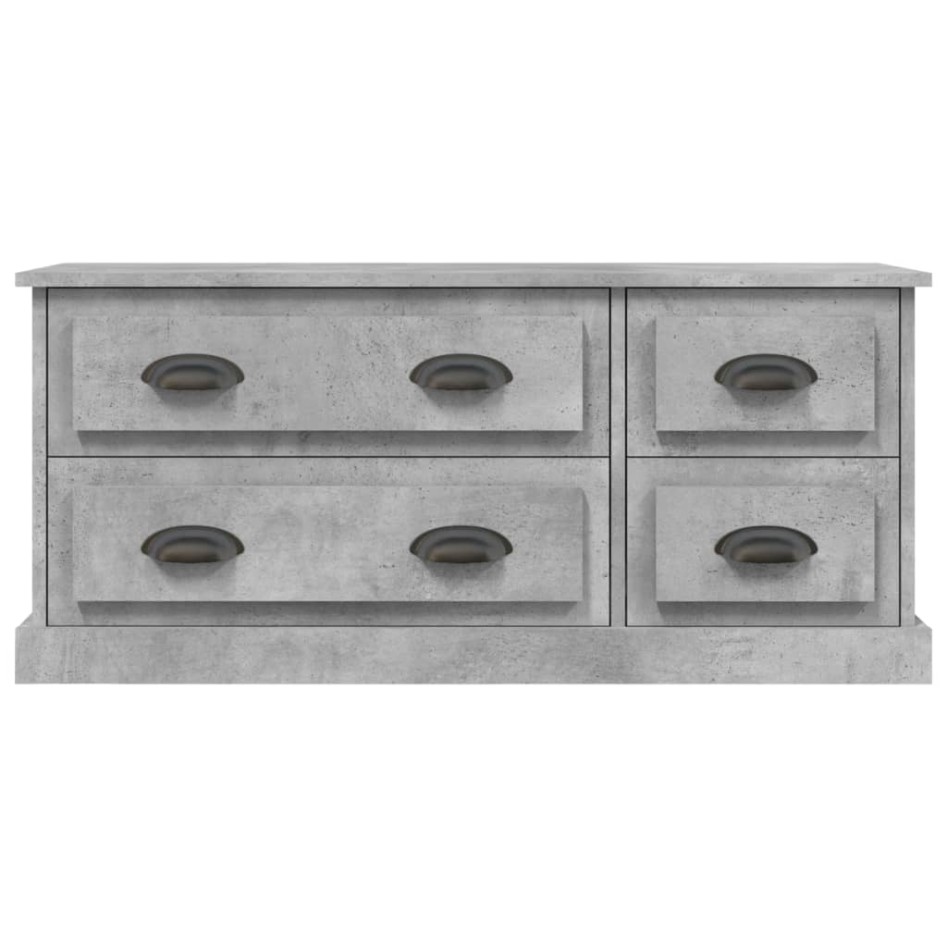 Mueble de TV madera contrachapada gris hormigón 100x35,5x45