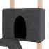 Rascador para gatos con postes de sisal gris oscuro 143