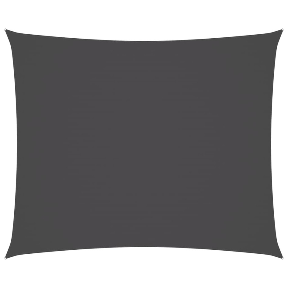 Toldo de vela rectangular tela Oxford gris antracita 4x6