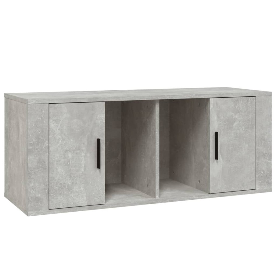 Mueble para TV contrachapada gris hormigón 100x35x40