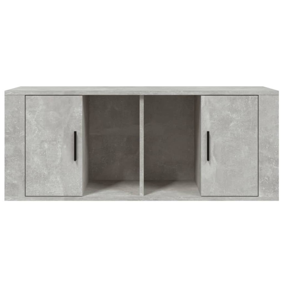 Mueble para TV contrachapada gris hormigón 100x35x40