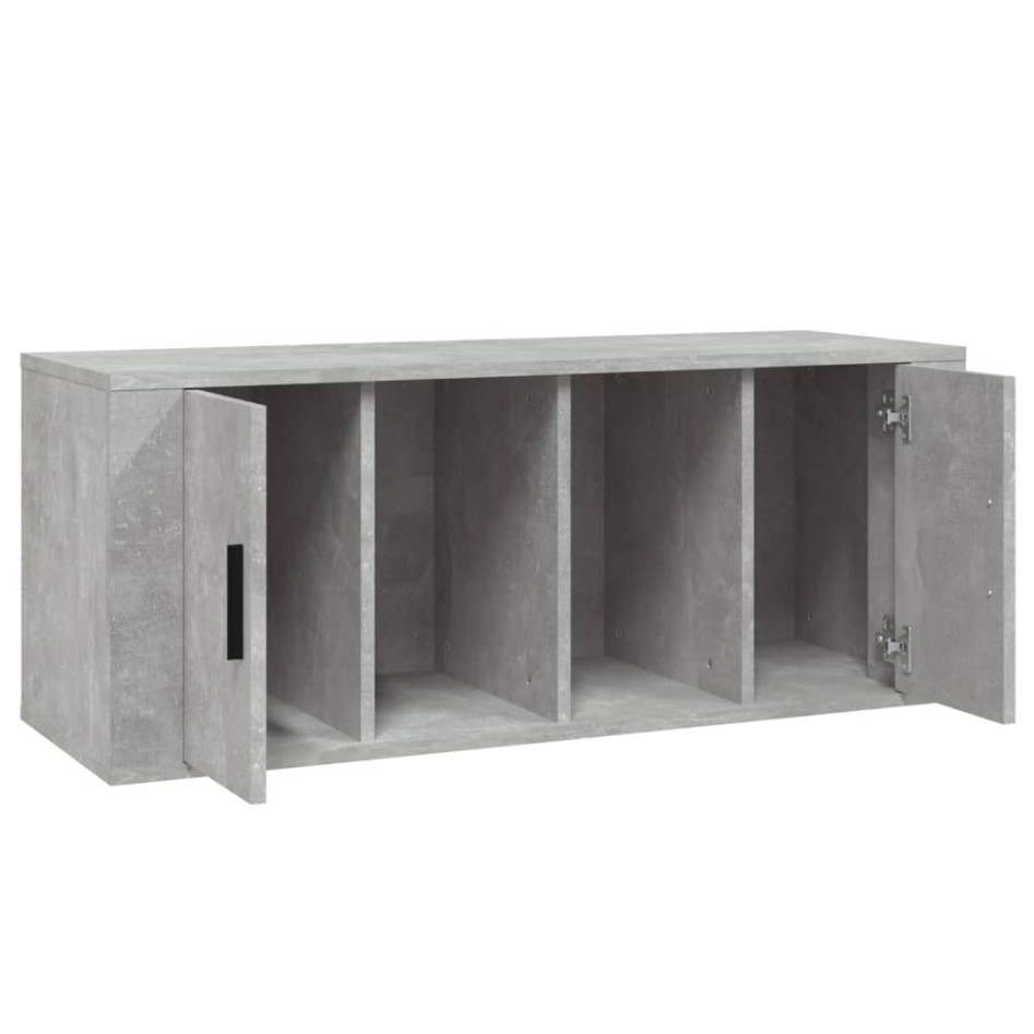 Mueble para TV contrachapada gris hormigón 100x35x40