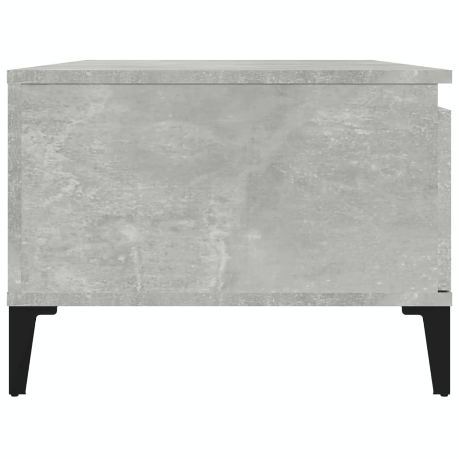Mesa de centro madera contrachapada gris hormigón 90x50x36,5