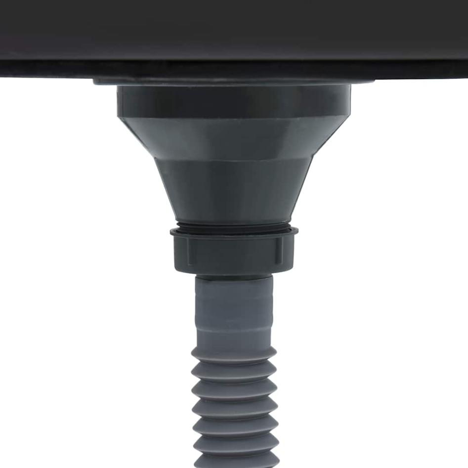 Fregadero de cocina con colador y sifón de acero