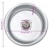 Fregadero de cocina con colador y sifón de acero
