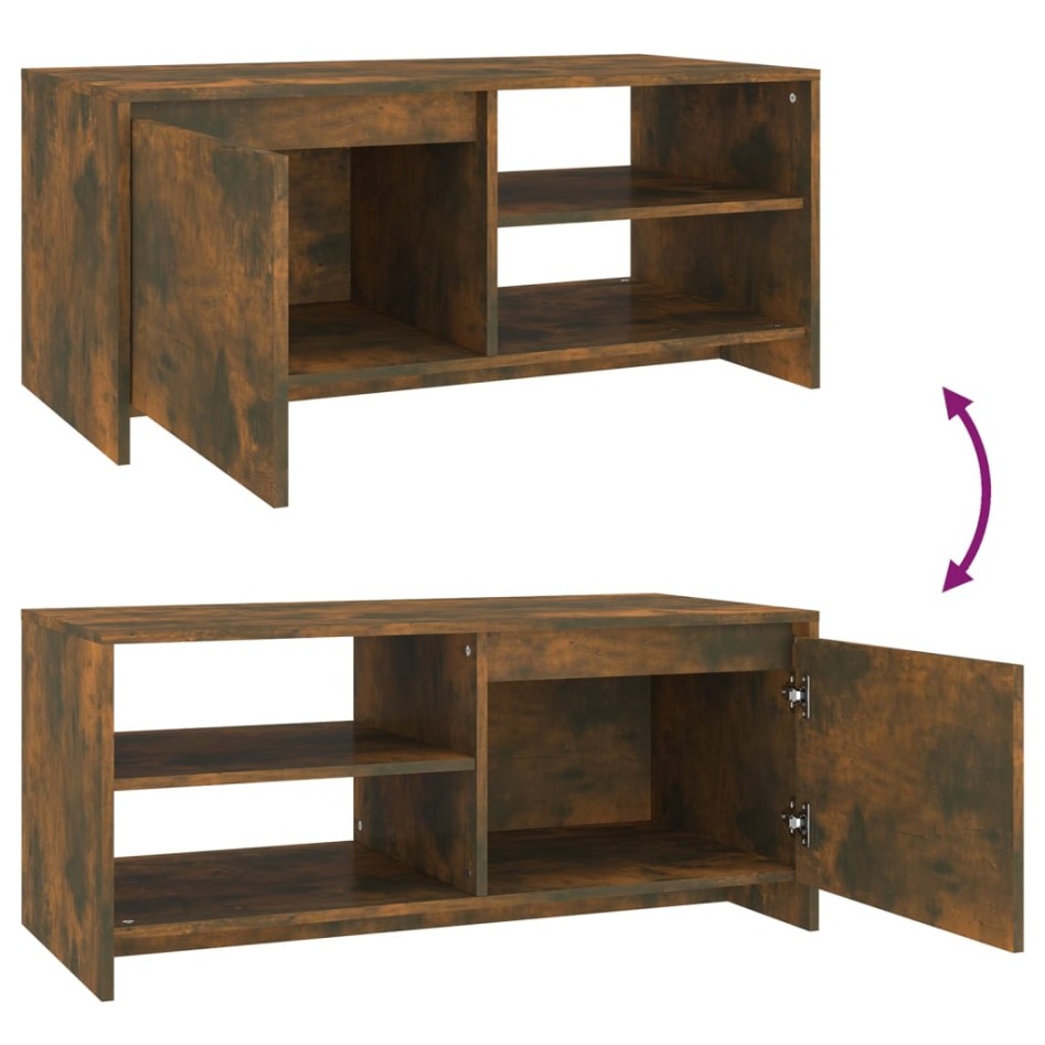 Mesa de centro madera de ingeniería roble ahumado 102x50x45