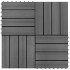 Baldosas de WPC 30x30 cm 11 unidades 1 m²