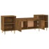 Mueble para TV madera contrachapada roble ahumado 160x35x55