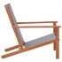 Silla de jardín madera maciza de eucalipto y textilene