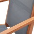 Silla de jardín madera maciza de eucalipto y textilene