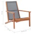 Silla de jardín madera maciza de eucalipto y textilene