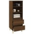 Aparador alto madera contrachapada roble marrón 40x36x110