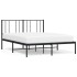 Estructura cama sin colchón con cabecero metal negro 120x200