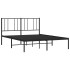 Estructura cama sin colchón con cabecero metal negro 120x200
